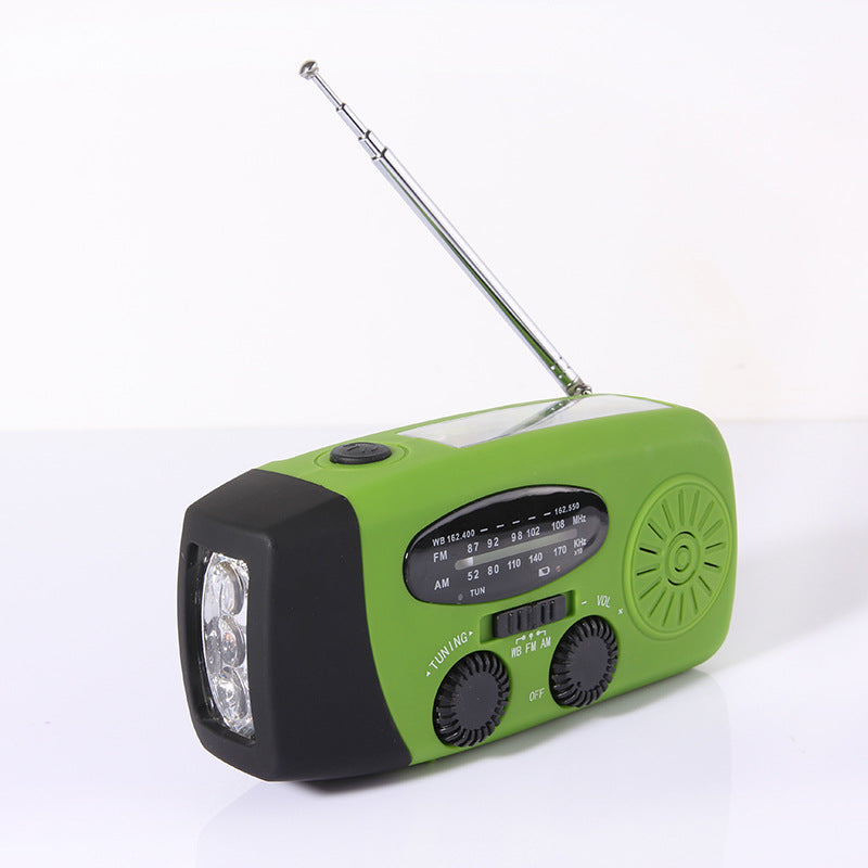 solar power/hand crank emergency radio