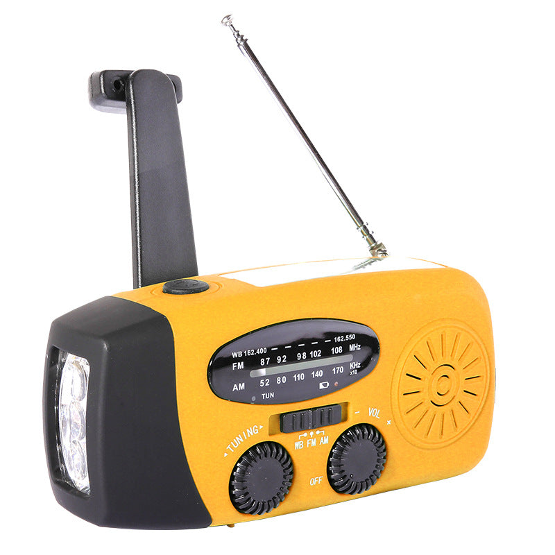 solar power/hand crank emergency radio