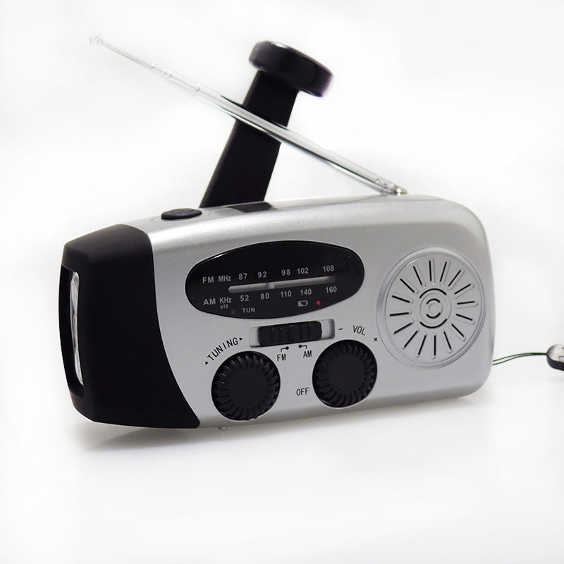 solar power/hand crank emergency radio